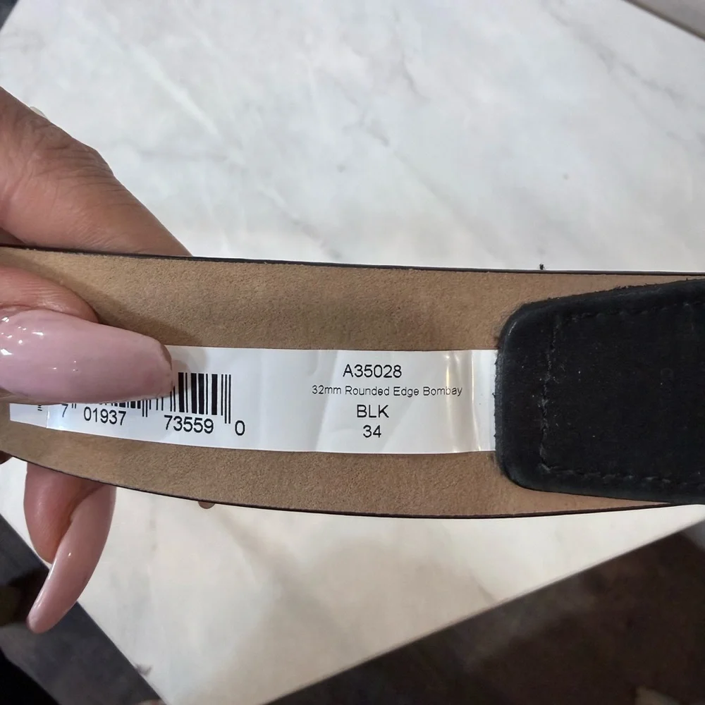 🔥Cole Haan Sude Black Women’s Belt with Silver Buckle Size 34 EC🔥